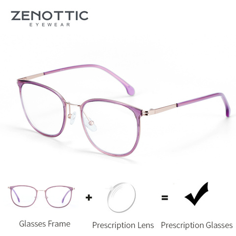 ZENOTTIC-gafas graduadas cuadradas para mujer, lentes de grado para miopía, graduadas, transparentes ► Foto 1/6