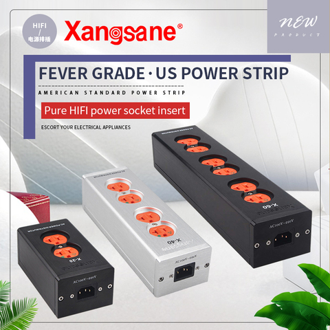 Xangsane-tira de potencia para cables de alimentación de sistema de audio de alta gama, 2 enchufes/4 enchufes/6 enchufes de cobre rojo ► Foto 1/6