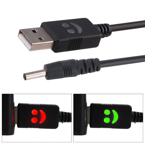 BORUIT 3,5mm USB Micro Cable de carga DC cargador adaptador de fuente de alimentación linterna para cabeza luz de la batería recargable ► Foto 1/6