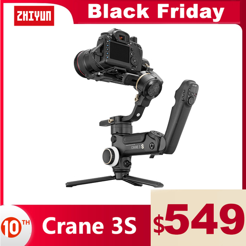 ZHIYUN  Crane 3S , grúa oficial 3S/SE, 3 ejes, cardán estabilizador de mano, soporte 6,5 KG, cámara DSLR, videocámara, cámaras de vídeo para Nikon Canon ► Foto 1/6