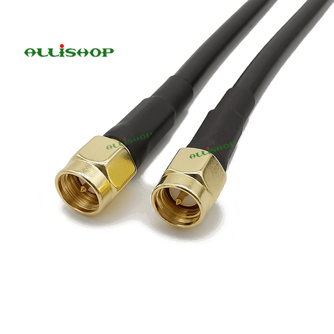 Enchufe macho SMA a macho RF LMR200, Cable de Cable SMA Coaxial con doble blindaje de baja pérdida, extensión LMR200 de 1-15M ► Foto 1/6