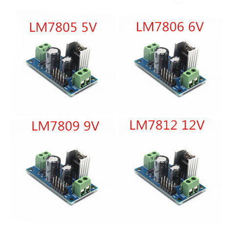 Módulo de fuente de alimentación, regulador de voltaje de tres terminales, CC/CA, LM7805, LM7806, LM7809, LM7812, 5V, 6V, 9V, 12V, salida máxima de 1.2A, 1 Uds. ► Foto 1/3