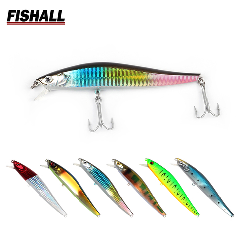 Rerange Minnow Isca 115mm 16g 130mm 27g sonajero sonido Longcast señuelo de pesca lubina Lucio de trucha artificial cebo con holográfica ► Foto 1/6