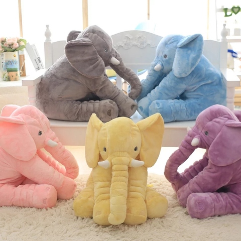 Elefante de juguete de 40-60CM para niños, almohada de elefante de peluche, figurita de juguete, regalo de cumpleaños ► Foto 1/1