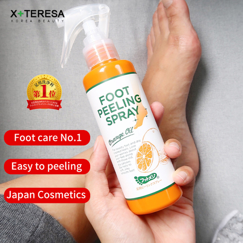 Espray para Peeling de pies, Cosméticos japoneses, Natural esencia de naranja, para pedicura, mascarilla exfoliante de piel muerta para manos, blanqueador, herramienta de cuidado de la PIE de bebé ► Foto 1/6