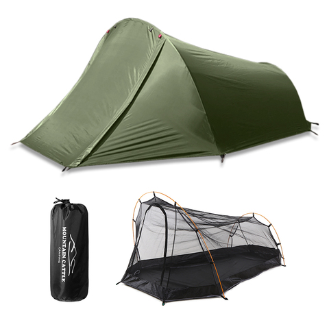 Tienda de campaña al aire libre para 2 personas, carpa impermeable de playa para verano, Camping, ciclismo, senderismo, pesca ► Foto 1/6