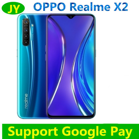 Nuevo Teléfono Móvil realme X2 ROM Global 6,4 ''Pantalla Completa Snapdragon 730G 64MP Cámara NFC 30W cargador rápido OPPO teléfono móvil VOOC ► Foto 1/1