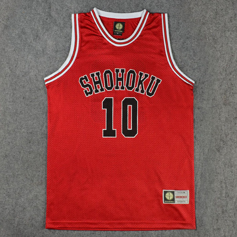 Shohoku equipo de baloncesto de la escuela 1-15 Sakuragi Jersey Hanamichi Tops camisa de deportes uniforme Cosplay tamaño M L XL XXL ► Foto 1/6