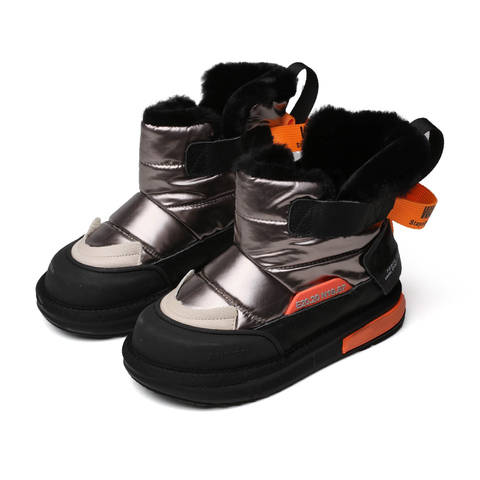 Los niños de invierno zapatos de pantalón corto Casual botas botines para niños de invierno mantener caliente para niños niñas más terciopelo dentro SZ184 ► Foto 1/4