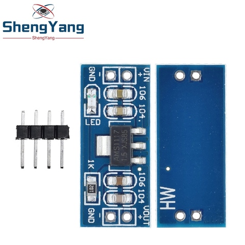 AMS1117-módulo de fuente de alimentación, AMS1117-5.0V de módulo de alimentación de AMS1117-3.3V para kit de bricolaje, 1,2 V, 1,5 V, 1,8 V, 2,5 V, 3,3 V, 5V, 1 Uds. ► Foto 1/6