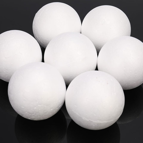 Bolas de espuma de poliestireno para manualidades, bolas blancas artesanales, suministros de decoración para fiesta de Navidad, regalos, 10 Uds. ► Foto 1/6