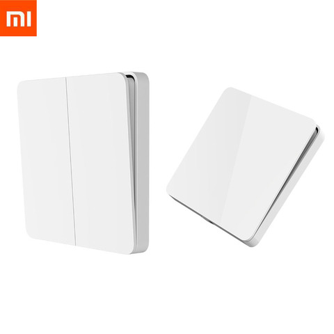 Xiaomi Mijia-interruptor básico de pared, interruptor individual/doble/tres abiertos de Control Dual, 2 modos, para luces de lámpara ► Foto 1/6