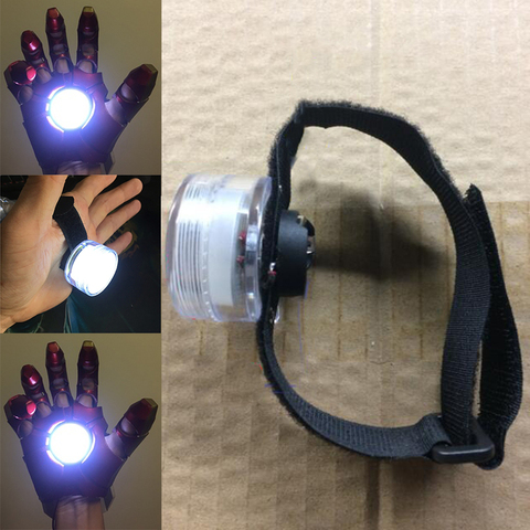 Accesorios de luz LED controlada para manualidades, guante de lámpara Led de mano de Iron Man, Tony Stark, Palma de luces, accesorios de Cosplay para Halloween, A0615 ► Foto 1/6