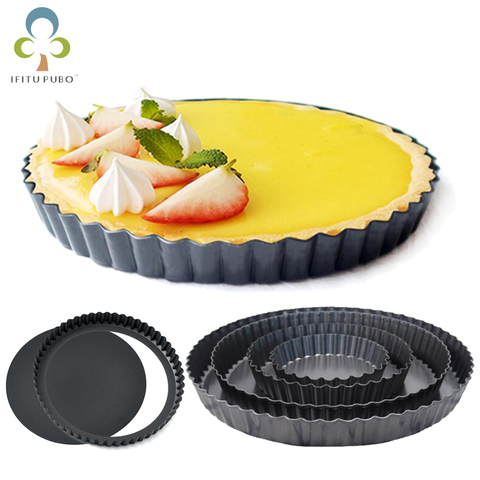 Estriada pastel tarta Pan molde para hornear Fondo extraíble antiadherente Quiche herramienta rectángulo para hornear plantilla plato para pastel sartenes GYH ► Foto 1/6