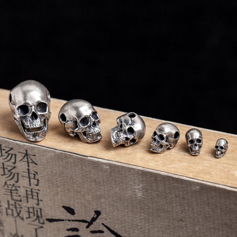 Colgante de plata de ley S925 estilo gótico Punk Rock para hombre y mujer, colgante de calavera Vintage, joyería de moda ► Foto 1/6