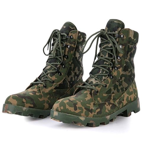 Botas de seguridad de combate de camuflaje para hombre, zapatos militares antideslizantes para exteriores, de verano ► Foto 1/6