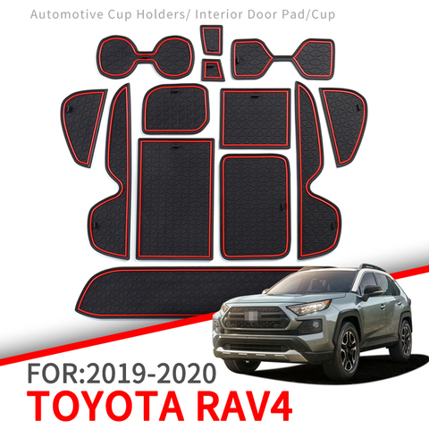 Alfombrillas antideslizantes para ranura de puerta de teléfono, almohadillas de goma para Toyota RAV4 2022 XA50 RAV 4 50, accesorios Adhesivos para coche ► Foto 1/6