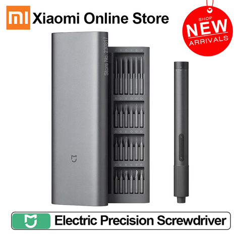 Kit de destornilladores de precisión eléctricos Xiaomi Mijia 24 en 1, caja magnética recargable de aluminio con Control de torsión de una sola rueda tipo C ► Foto 1/5