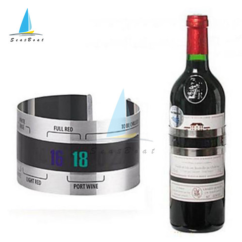 Termómetro de acero inoxidable para botella de vino, pantalla LCD, reloj de fiesta, pulsera, termómetro, tienda, barra de herramientas de cocina ► Foto 1/6