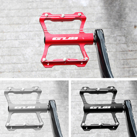 GUB 008 pedales de aleación de aluminio ultraligeros CNC plataforma plana de rodamiento sellado antideslizante ciclismo Pedal MTB montar bicicleta parte 2pc ► Foto 1/6