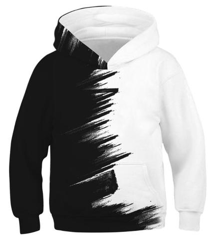 Sudadera con capucha para niños y niñas, prenda deportiva con estampado blanco y negro de paisajes en 3D, Jersey informal de manga larga para invierno ► Foto 1/1