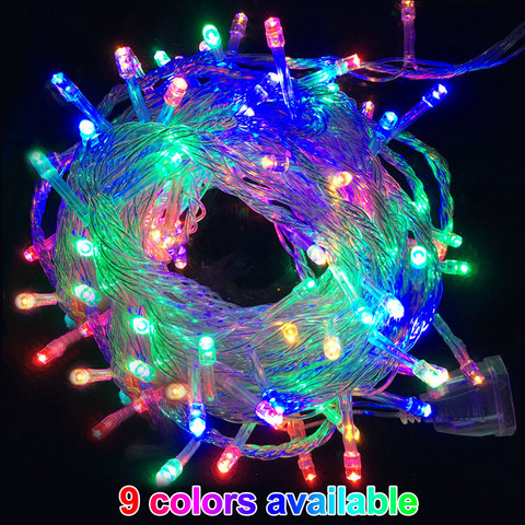 Guirnalda de luces Led para Navidad, guirnalda de hadas de 20m, 50m, impermeable, para boda, Año Nuevo, jardín, hogar, al aire libre, decoración ► Foto 1/6