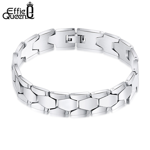 Effie Reina Alto Grado Inoxidable Metal Hombre Brazalete Mano Cadina Encantador Moda Joyería para Hombre & Chico Regalo 22CM IB77 ► Foto 1/6