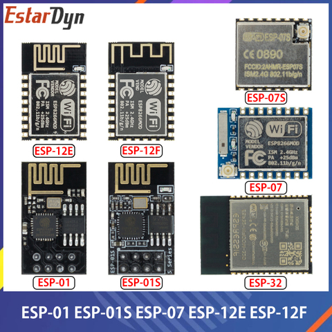 ESP8266 ESP-01 ESP-01S ESP-07 ESP-12E ESP-12F serie remoto Puerto WIFI módulo inalámbrico vivienda inteligente adaptador de sistema 2,4G ► Foto 1/6