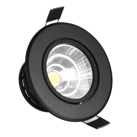 Luz descendente led de punto de mazorca para interiores, foco empotrable de 3W, 5W, 7W, 12W, regulable, color plateado, blanco y negro, nuevo diseño ► Foto 1/6