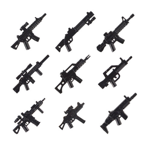 10 unids/lote moderno asalto rifle escopeta Rifles de francotirador pistola de armas militares MOC piezas de bloques de construcción ladrillos juguetes para los niños ► Foto 1/6