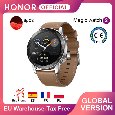 Reloj inteligente Honor Magic 2, reloj inteligente deportivo resistente al agua, 14 días de ahorro, control de ritmo cardíaco y del oxígeno en sangre para Android e iOS, versión Global ► Foto 1/6