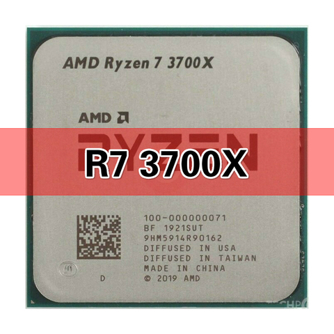 Procesador de CPU AMD Ryzen 7 3700X R7 3700X 3,6 GHz, ocho núcleos, 16 hilos, 65W, 7NM, L3 = 32M, 100-000000071, enchufe AM4 ► Foto 1/1