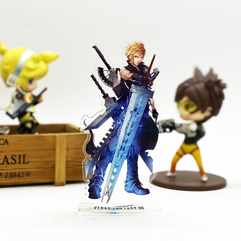 Final Fantasy FF VII 7 nube lucha HM figura acrílica con soporte placa modelo soporte pastel de cumpleaños juego japonés ► Foto 1/3