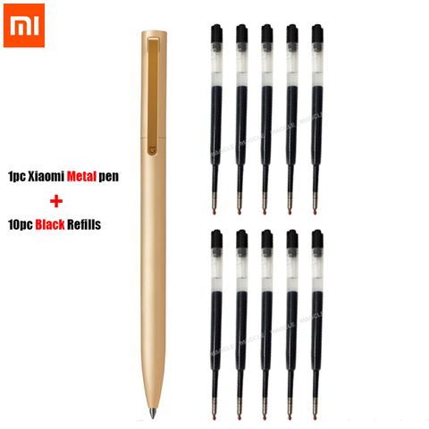 Original Xiaomi Mijia Metal rotuladores 0,5mm suizo rellenar bolígrafo negro Japón tinta Escuela de papelería firma plumas ► Foto 1/6