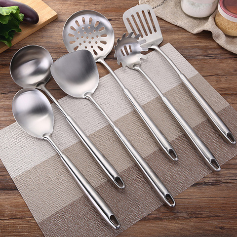 GLANYOMI utensilios de cocina de acero inoxidable conjunto pala Turner sopa cuchara espátula de cocina herramientas regalo utensilios de cocina Gadgets Accesorios ► Foto 1/5