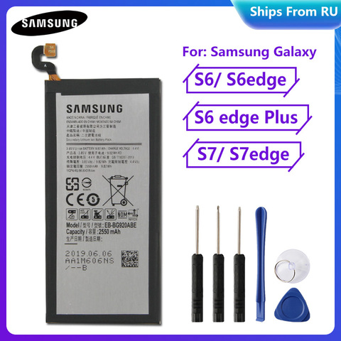 Original teléfono batería EB-BG920ABE para Samsung GALAXY S6 G9200 G9208 G9209 G920F G920I G920A G920V G920T G920P SM-G920K 2550 mAh ► Foto 1/6