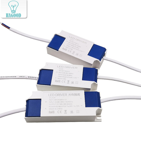 1-36 w plástico seguro Conchas LED driver entrada ac90-265v luz transformador de corriente constante 300ma fuente de alimentación para LED Lámparas ► Foto 1/6