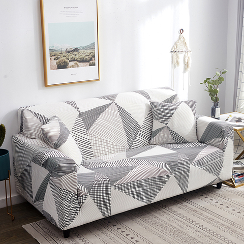 Funda de sofá elástica geométrica para sala de estar, cubierta de sofá de esquina seccional moderna, protectora para silla, decoración de Navidad ► Foto 1/6