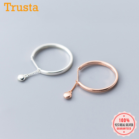 Trustdavis auténtico 100% cuentas de plata esterlina 925 cadena abierto anillo de dedo para las mujeres joyería de plata esterlina, regalo de DS1891 ► Foto 1/6