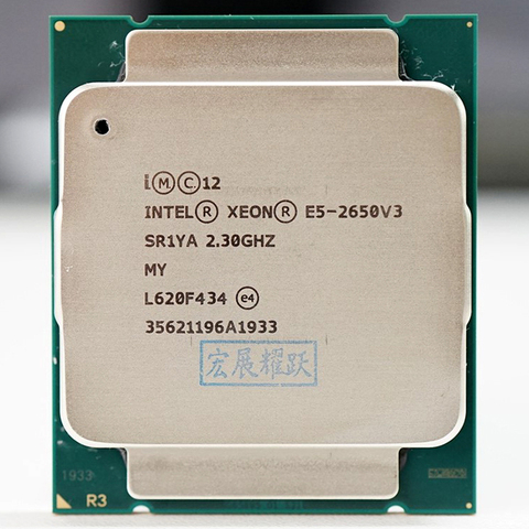 Procesador Intel Xeon E5 2650 V3 CPU 2,3G servir LGA 2011-3 E5-2650 V3 2650V3 PC de escritorio de procesador de CPU para X99 placa base ► Foto 1/2