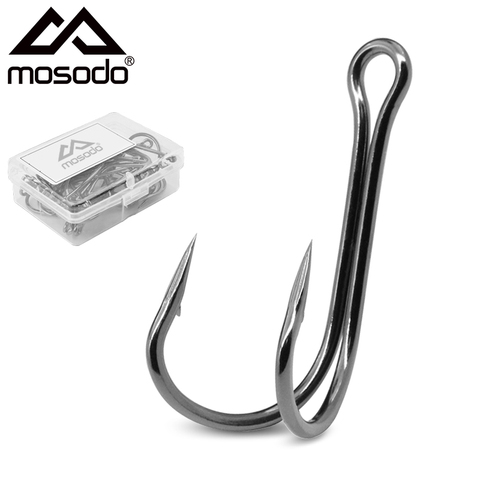 Mosodo-Juego de 10 unidades de señuelos dobles, ganchos de púas para pesca de carpa, anzuelo de gusano suave, accesorios para pesca con mosca ► Foto 1/6