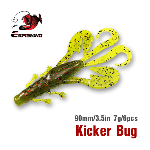 KESFISHING-SEÑUELOS DE MAR Kicker Bug 9cm 7g 6 uds., cebos suaves Leurre souple, accesorios de pesca de carpa ► Foto 1/6