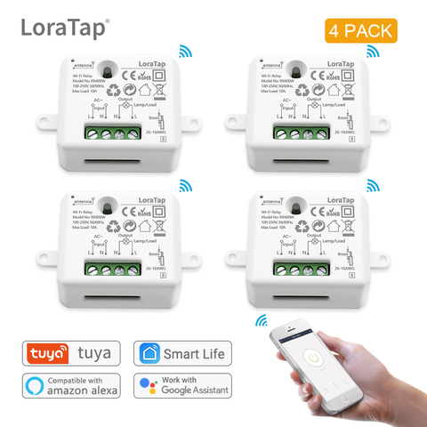 LoraTap-Mini Módulo de bricolaje, interruptor de luz Wifi, inalámbrico, aplicación de Control remoto, 220V, interruptores eléctricos inteligentes para el hogar ► Foto 1/6