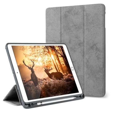 Funda para iPad Air, iPad Pro 12,9 con lápiz titular 2022 2017 Premium 2015 de cuero de la PU suave de TPU funda para iPad Pro 12,9 caso de 2022 + película ► Foto 1/6