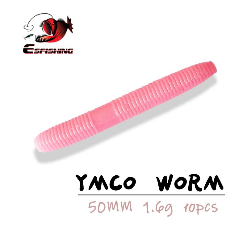 ESFISHING-Cebo blando lombriz YMCO Stick, 50mm, 1,6g, 10 Uds., cebo de silicona, señuelos blandos, cebos de pesca, Spinner, señuelos artificiales ► Foto 1/4