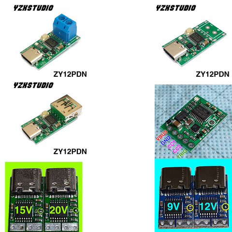 Adaptador de carga rápida para Detector, módulo de carga PD de 100W, 5A, 9V, 12V, 15V, 20V, tipo C, USB-C, PD 2,0, 3,0 a DC ► Foto 1/6