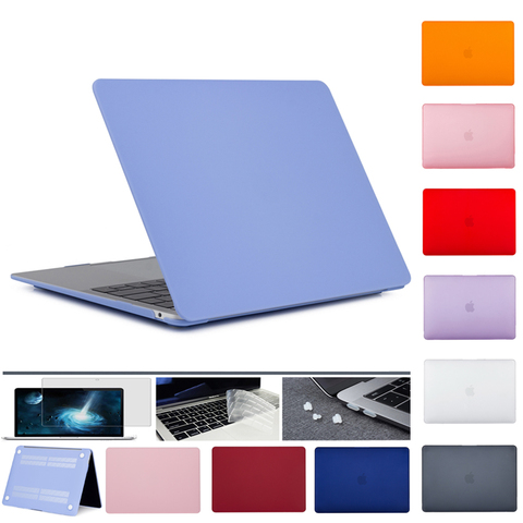 Nueva funda de cristal mate para Apple MacBook Air Pro Retina 11 12 13 15 16 pulgadas, carcasa con barra táctil A1932 nuevo Pro16 A2141 + regalo ► Foto 1/6