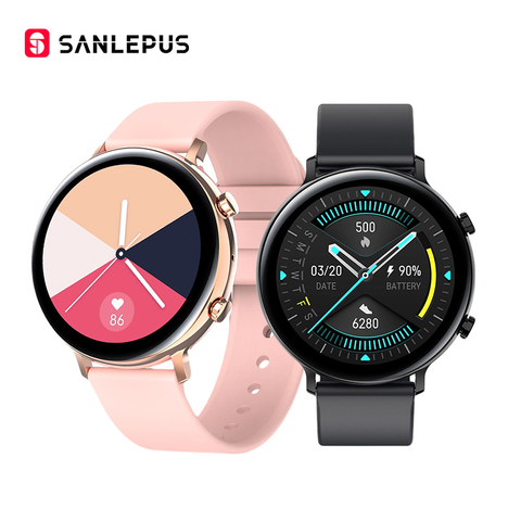 SANLEPUS-reloj inteligente ECG PPG para hombre y mujer, con Bluetooth, llamadas, Monitor de presión arterial para Android, Samsung y iPhone, 2022 ► Foto 1/6