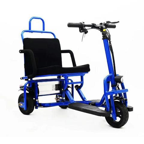 Triciclo eléctrico plegable con asiento para discapacitados/ancianos, 3 ruedas, 48V, 350W ► Foto 1/6