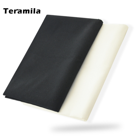 100% tela de algodón de alta calidad Classica sólido Color negro blanco cuarto de tela asargada gruesa textil hogar Patchwork Coth Telas ► Foto 1/6